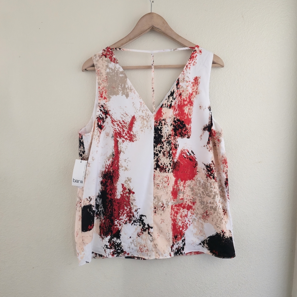 New Bar III V-Neck Sleevless Blouse XL